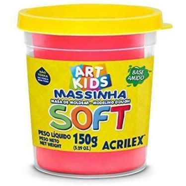 Imagem de Massinha De Modelar Soft 150gr Acrilex Vermelho Massinha De Modelar So
