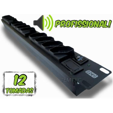 Imagem de Filtro De Linha Régua Rack Rcg 12 Tom Biv Profissional 19P