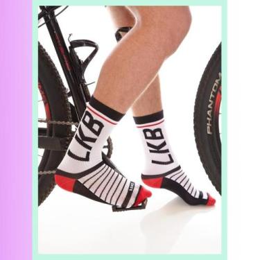 Imagem de Meia ciclismo aventura bike - leke meias, Branco, 34 A 39