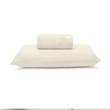 Imagem de Jogo de Cama Basic Solteiro 2 Peças 100% Algodão em Malha Penteada Fio 30-1 com Lençol com Elástico Perola