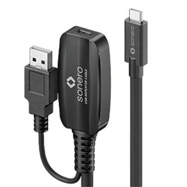 Imagem de Cabo Extensor Amplificado Usb-c Macho X Usb-c Femea 3.2 Com Injeção Usb-a 5v (sonero) -...