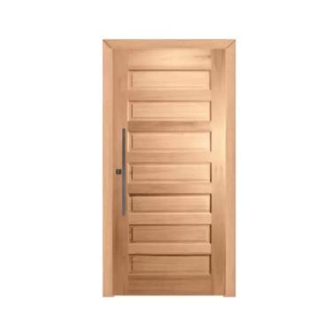 Imagem de Kit Porta de Madeira Pivotante Frisada 214cmx97cmx12cm Pe28 Esel Abert