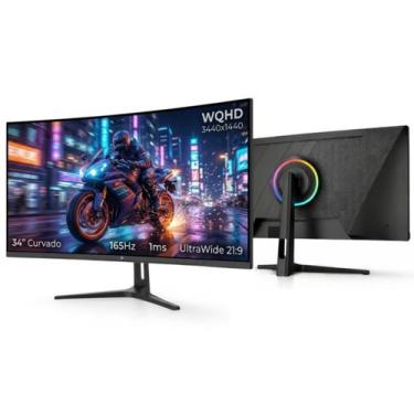 Imagem de Monitor Gamer Curvo Ultrawide 34 Polegadas R1500 165Hz 1ms WQHD 3440x1