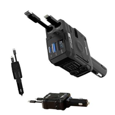 Imagem de Carregador Turbo Portatil Celular Multi Entrada Usb Carga Rapida Visor