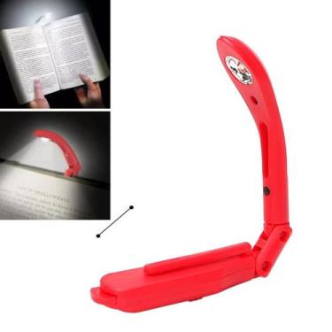 Imagem de Luminaria leitura mini abajur estudo articulada livro led luz noturna 