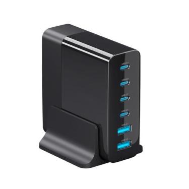Imagem de Estação Carregador Turbo Celular Tomada 2 USB 4 TIPOC 80W Dock - Onist