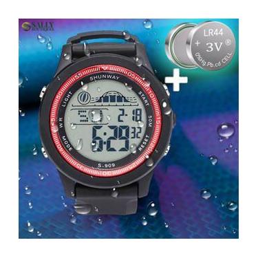 Imagem de Relógio Digital Esportivo Shunway S-909 Preto com Detalhe - Genérico