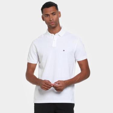 Imagem de Camisa Polo Tommy Hilfiger Im Core 1985 Classic Masculina, Branco, M