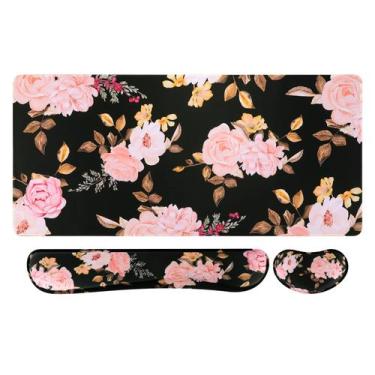 Imagem de Conjunto de Teclado y Mouse Pad iCasso con Espuma de Memoria Ergonómic