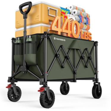 Imagem de Carrinho Dobrável Raynesys Capacidade de 200kg Rodas para Todos os Ter