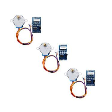 Imagem de Kit 3 Motor De Passo 28BYJ48 com Driver ULN2003 - ATMX
