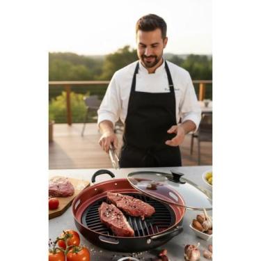 Imagem de Churrasqueira Panela Grill Saudável Preta - Cozimento Unifor - Congrat