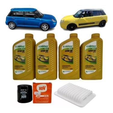 Imagem de Kit Revisão Troca De Oleo 15w40 Motor Moto Mto Lifan 320 1.3 - LUBRAX 