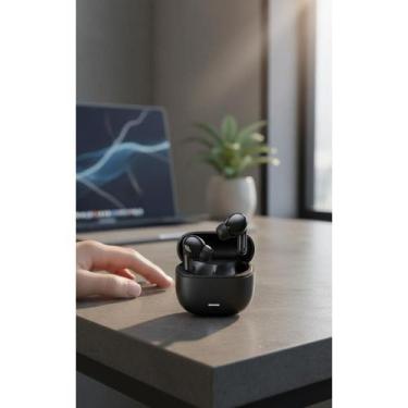 Imagem de Fones Bluetooth Cancelamento Ruído IPX4 Preto - Congratulations Store
