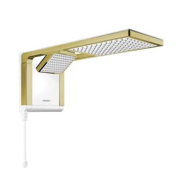 Imagem de Ducha Acqua Duo Ultra 220V 6800W Matte Gold Branco/Cromado - Lorenzett