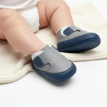 Imagem de Tênis Sapatinho Bebê Menino Infantil Confontável com tiras autocolante
