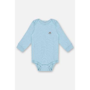 Imagem de Body Manga Longa Para Bebê Unissex Up Baby, Azul, M