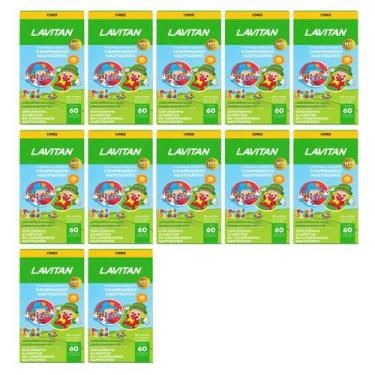 Imagem de Kit 12 Lavitan Vitamina Infantil PatatiPatata 60Comp - Cimed Sabor:Mis