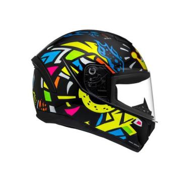 Imagem de Capacete Spike II KNG Peels, Preto com Amarelo, 60