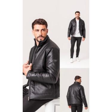 Imagem de Jaqueta couro pu rock&soda preto masculino, M