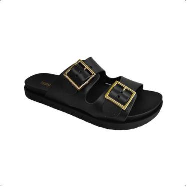 Imagem de Tamanco Terra e agua casual 2 fivelas Conforto 970219, 38, Preto