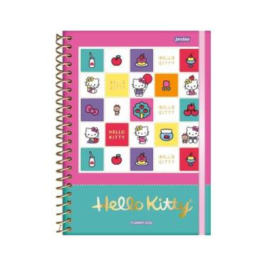 Imagem de Agenda Planner 2026 Espiral 160 Páginas Hello Kitty Oficial - Jandaia,