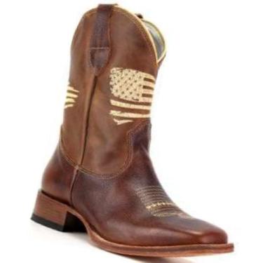 Imagem de Bota Texana Passo Livre Masculina, Caramelo, 39