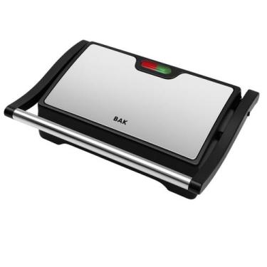 Imagem de Sanduicheira Grill Elétrica 750W 127V Antiaderente Compacta - BAK, 110
