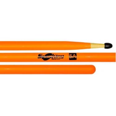 Imagem de Baqueta Spanking Linha Luminosa 5A Clássica Laranja Fluorescente com P