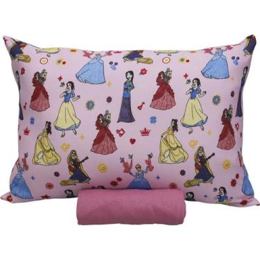 Imagem de Jogo Lençol Princesas Disney 100% Algodão Menina C/ Elástico - Portall