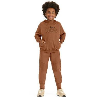 Imagem de Conjunto Menino Casaco e Calça em Moletom Felpado Cacau - Angerô, 12