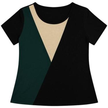 Imagem de Camiseta Blusa Feminina Elegante Para Trabalho e Lazer Tamanho Único M
