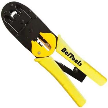 Imagem de Alicate de crimpar rj4 cabo ethernet5 com catraca 4p 6p 8p beltools