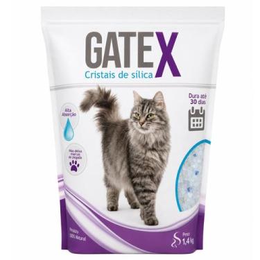 Imagem de Silica Gato Cristal Gatex 1,4kg Areia Controle Antiodor Pet -