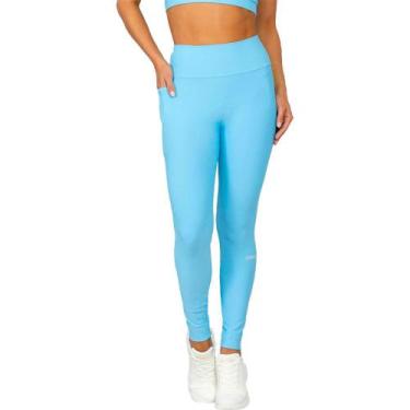 Imagem de Legging Run More Block Up Essencial Feminina, Azul, G