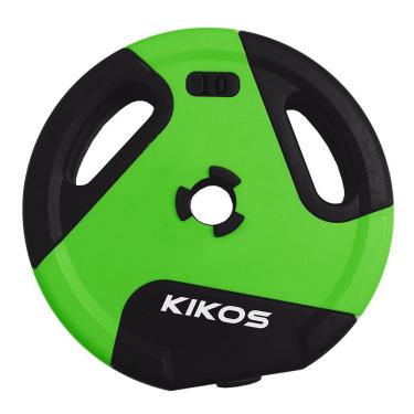 Imagem de Anilha 10kg Style Cement Ps para Treino de Força com Material Emborrachado Verde Kikos