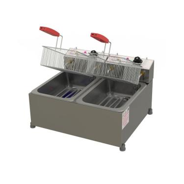 Imagem de Fritador Tacho Elétrico PR-20E 2 Cubas de Óleo 10L 110V Aço Inox Escovado Progás