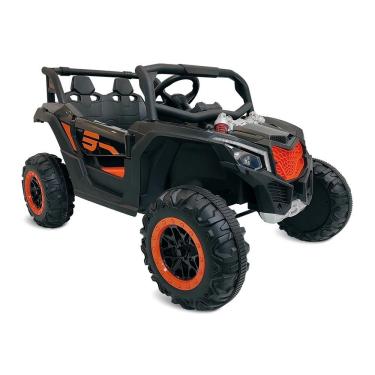 Imagem de Buggy Elétrico Infantil UTV R-C 12V com Controle Remoto e Portas Que Abrem Preto Brinquedos Bandeirante