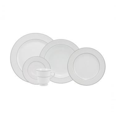 Imagem de Aparelho de Jantar Martha 30 Peças em Porcelana Branco para Uso Diário Schmidt