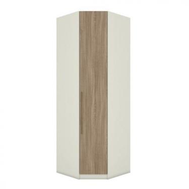 Imagem de Guarda Roupa de Canto Casal Seletto 1 Porta de Bater sem Gavetas MDF MDP Areia Jequitibá Móveis Henn