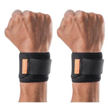 Imagem de Par De Protetor De Punho Neoprene Hidrolight Lesão Tendinite, Preto, Ú