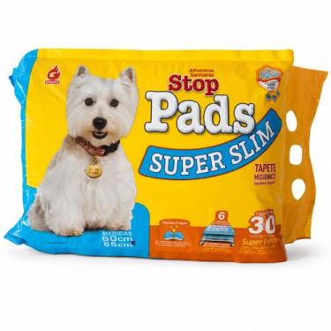 Imagem de Tapete Higiênico Stop Pads Super Slim 60x55cm 30un 6 Camadas