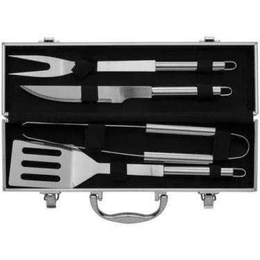 Imagem de Kit churrasco 5 pcs maleta mister mkt