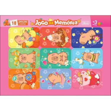 Imagem de Jogo da Memória com Livro Educativo Capyclub 18 Peças