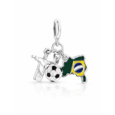 Imagem de Berloque Copa Brasil Futebol Banhado a Prata 925 - Work Semijoias