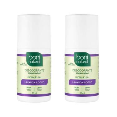 Imagem de Kit 2 Desodorante Roll-On Boni Natural Coco e Lavanda 55ml