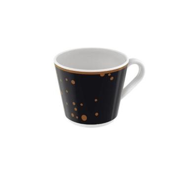 Imagem de Xícara de Chá Valentina para Chá em Porcelana Decorada Resistente a Micro-ondas Cozinha Branco Tramontina 185ML
