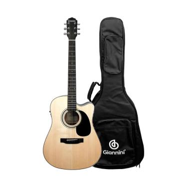 Imagem de Violão Eletroacústico Giannini Performance Deluxe Drc Maciço C/Capa
