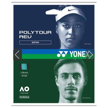 Imagem de Set de Corda para Raquete de Tênis Yonex PolyTour Rev Spin 1.30mm Verde 