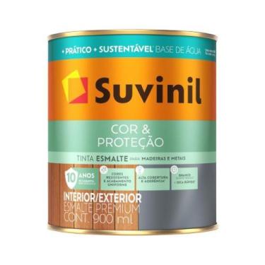Imagem de Tinta Esmalte Cor & Proteção Base Água Brilhante Branco 900ml - Suvini